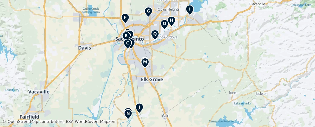 Map of Sacramento