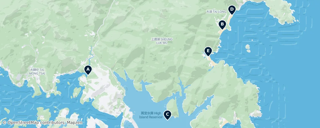 Map of Sai Kung East Country Park