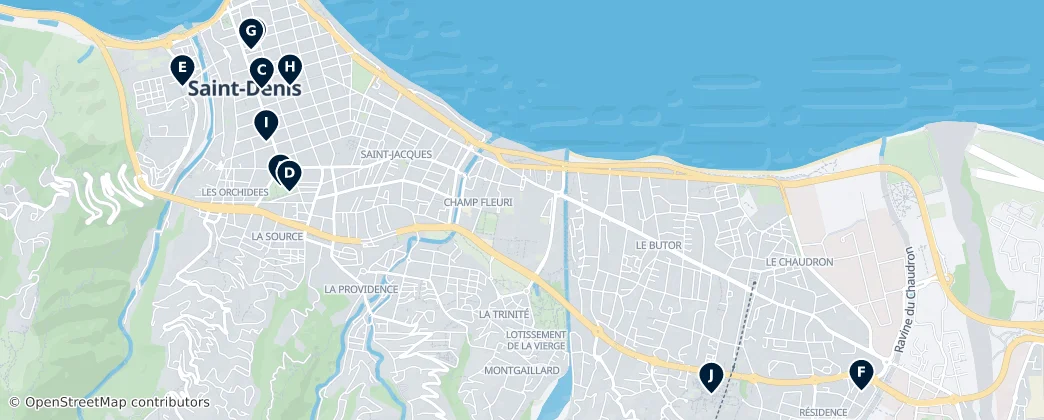 Map of Saint-Denis