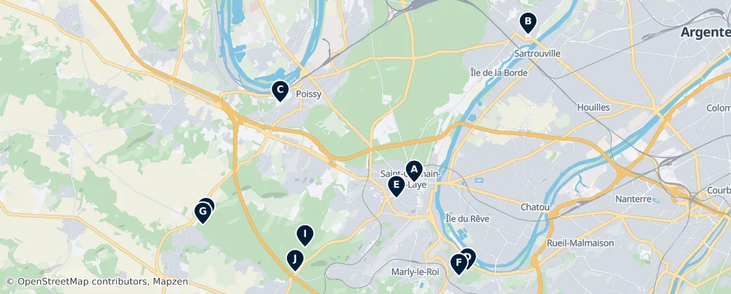 Map of Arrondissement of Saint-Germain-en-Laye