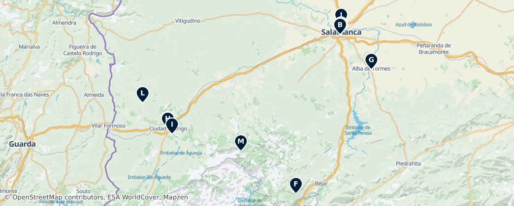 Map of Salamanca