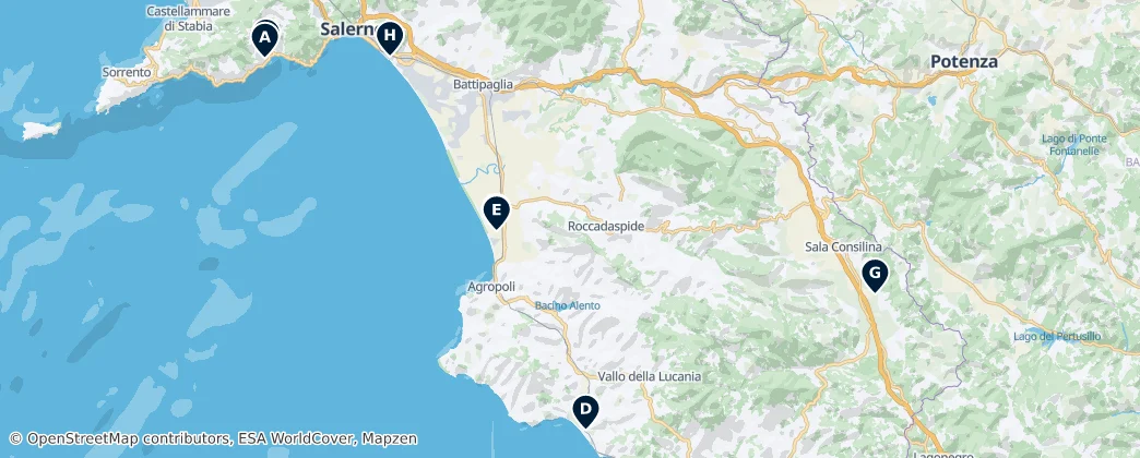 Map of Salerno
