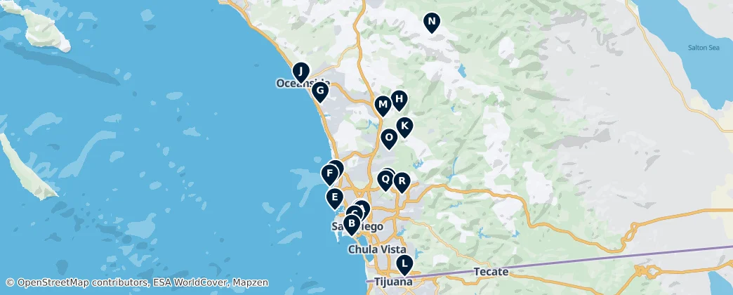 Map of San Diego