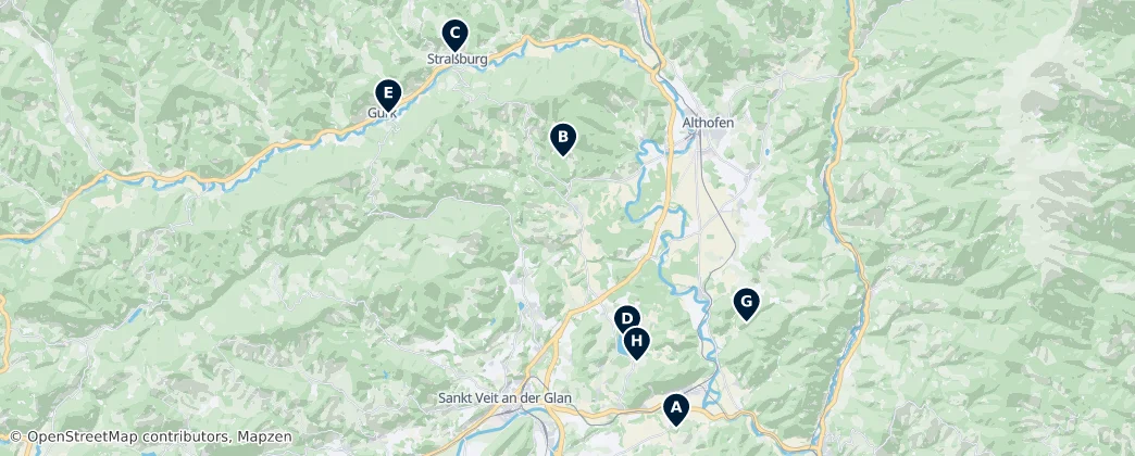 Map of Sankt Veit an der Glan District