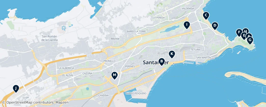 Map of Santander