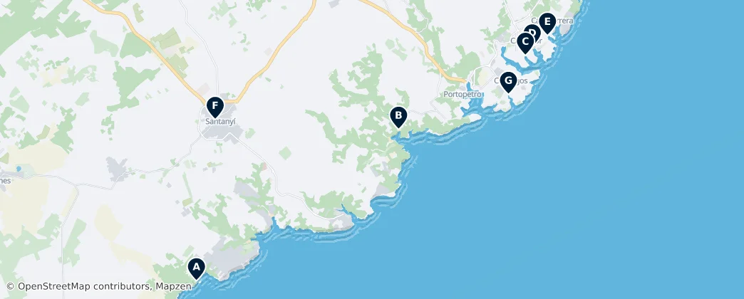 Map of Santanyí