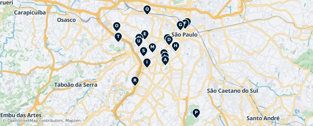 Map of São Paulo