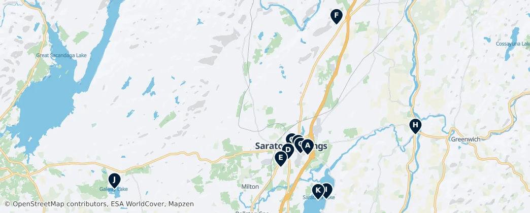 Map of Saratoga County, New York