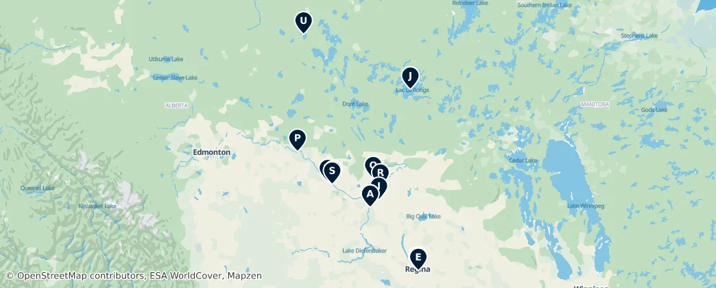 Map of Saskatchewan