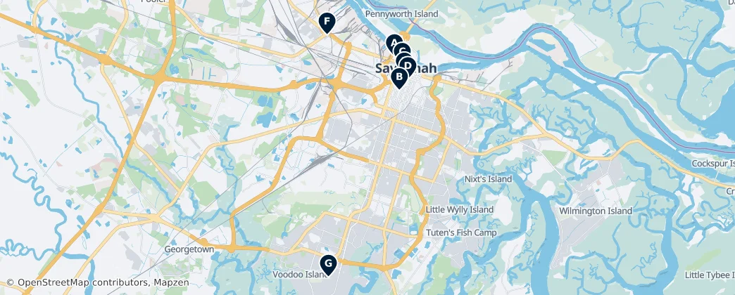 Map of Savannah