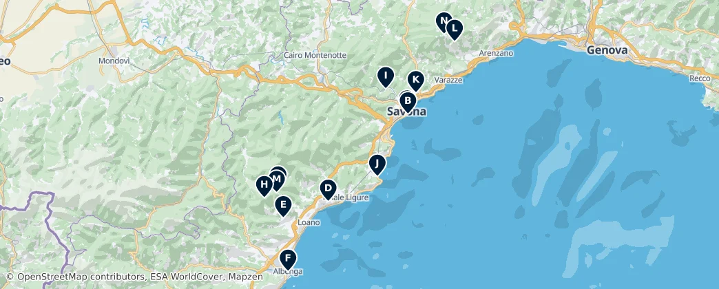 Map of Savona