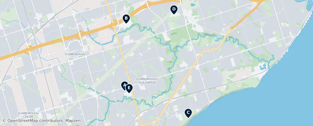 Map of Scarborough–Guildwood