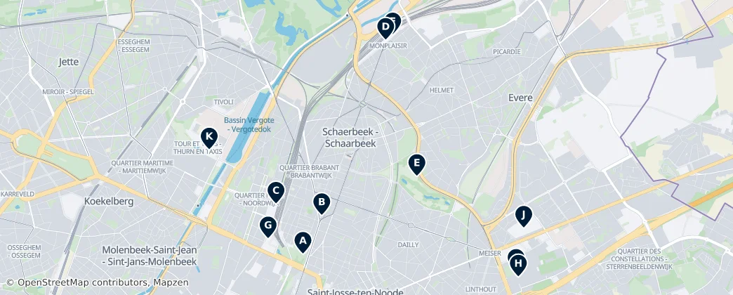 Map of Schaerbeek