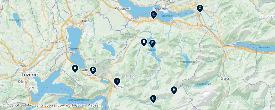 Map of Schwyz