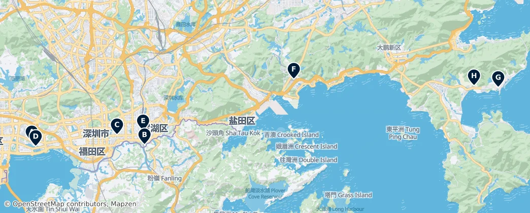 Map of Shenzhen