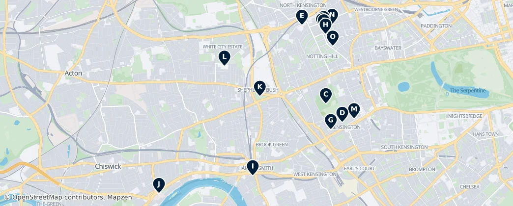 Map of Shepherd's Bush