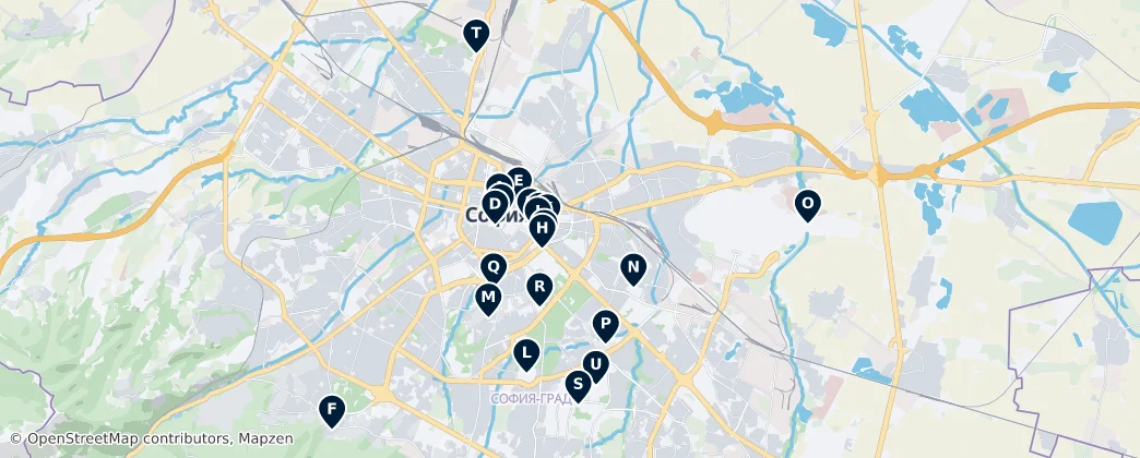 Map of Sofia