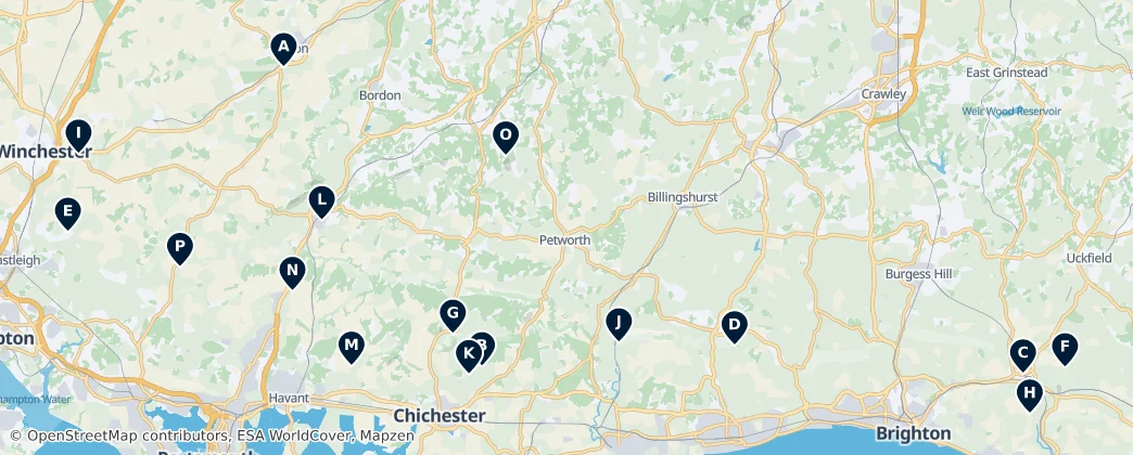 Map of South Downs National Park