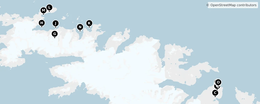 Map of South Georgia and South Sandwich Islands