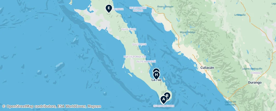 Map of Baja California Sur