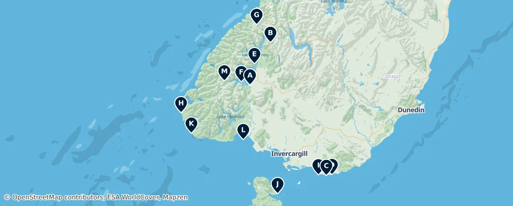Map of Southland