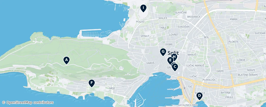 Map of Split