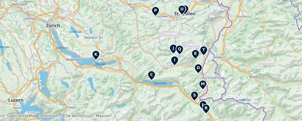 Map of St. Gallen