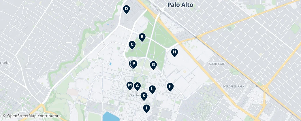 Map of Stanford