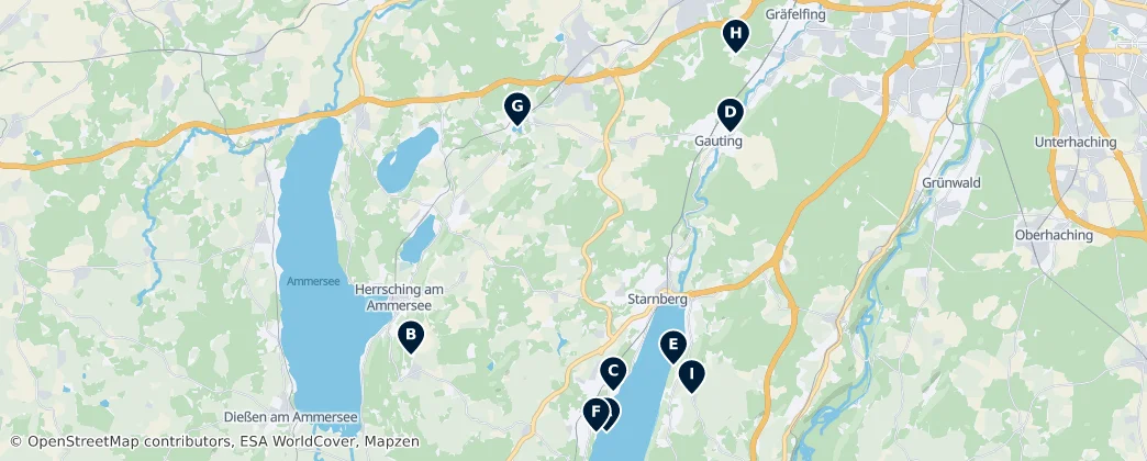 Map of Starnberg