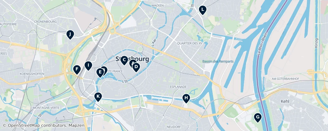 Map of Strasbourg