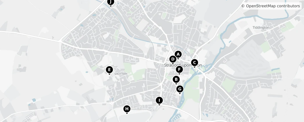 Map of Stratford-upon-Avon