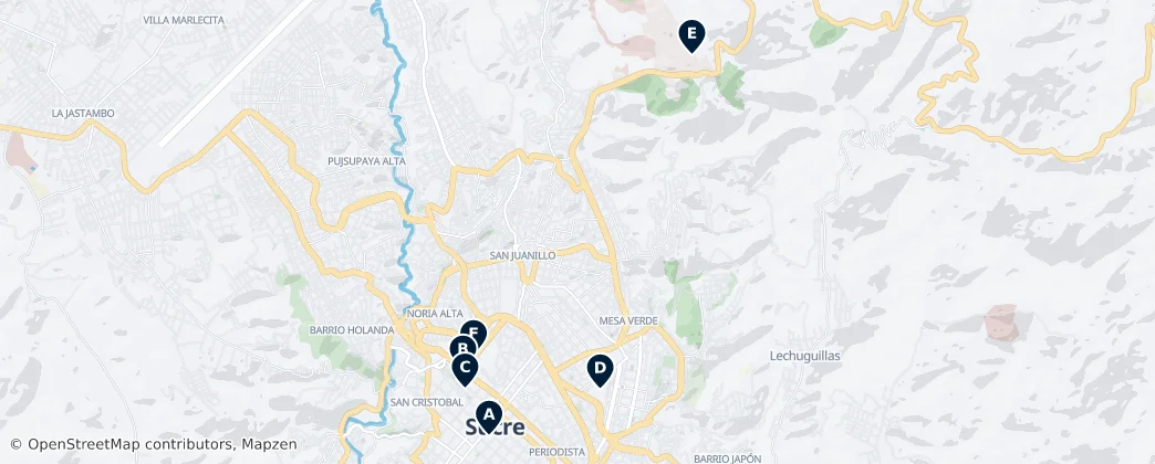 Map of Sucre