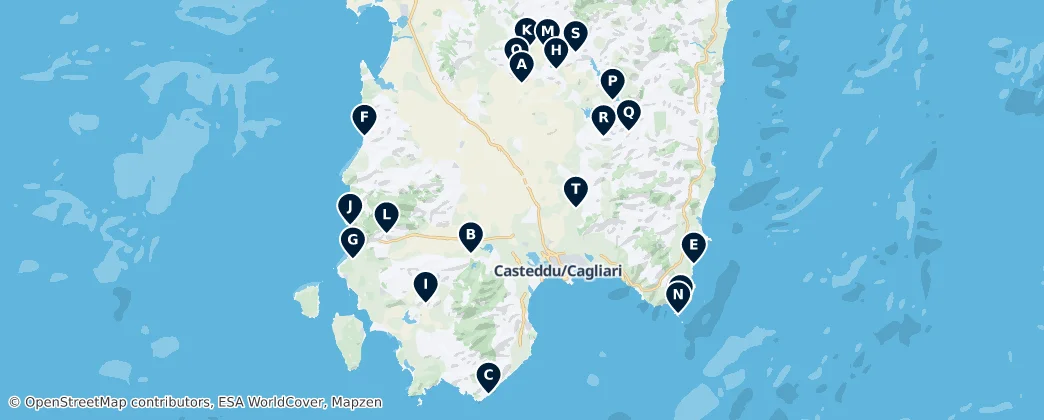 Map of Province of South Sardinia
