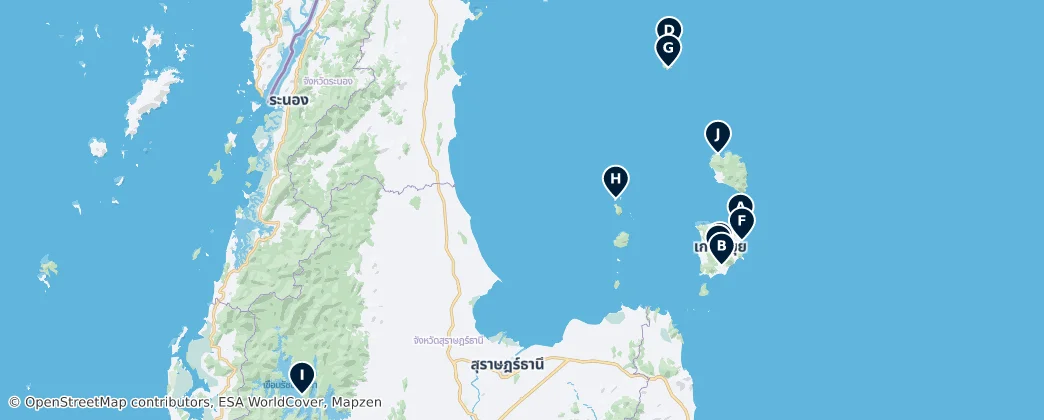 Map of Surat Thani Province