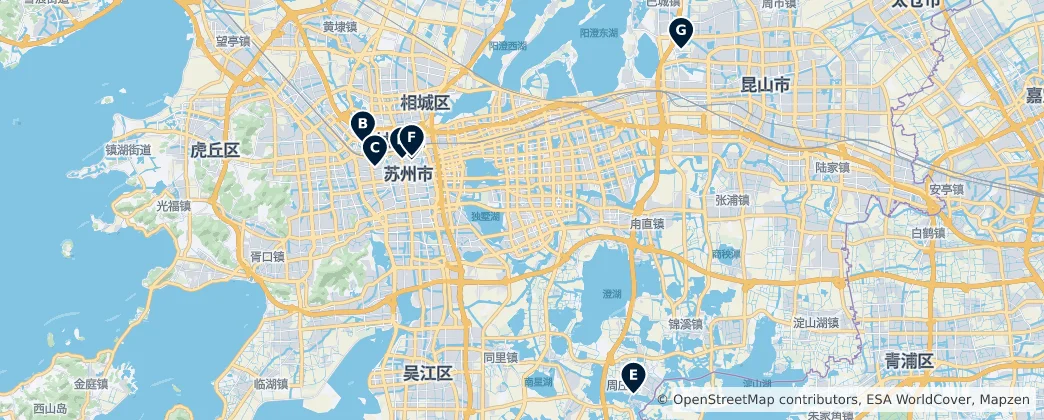 Map of Suzhou