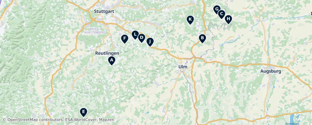 Map of Swabian Jura