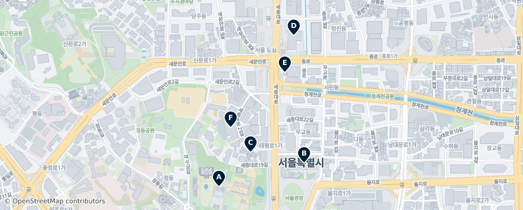 Map of Taepyeongno 1-ga