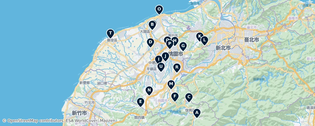 Map of Taoyuan