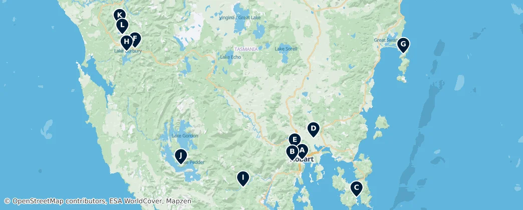 Map of Tasmania