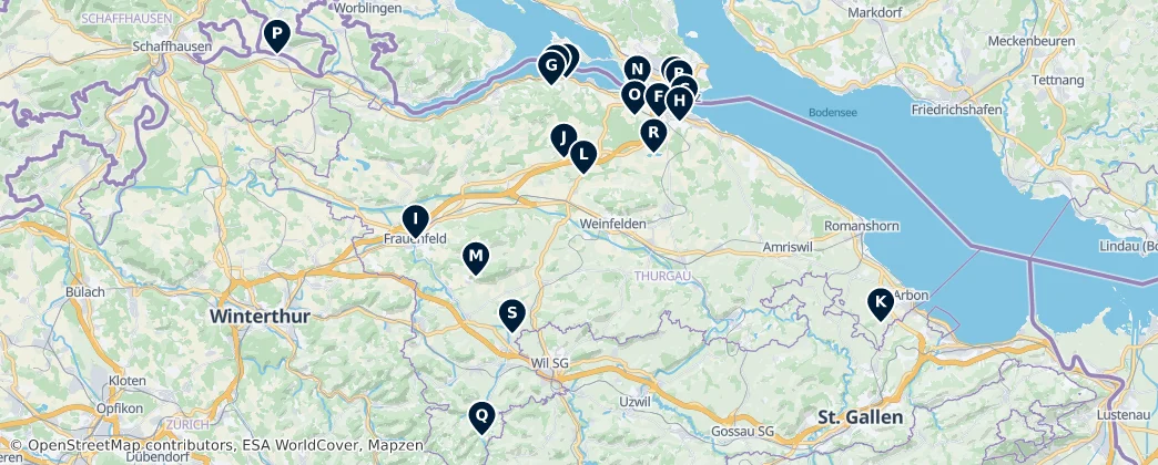 Map of Thurgau