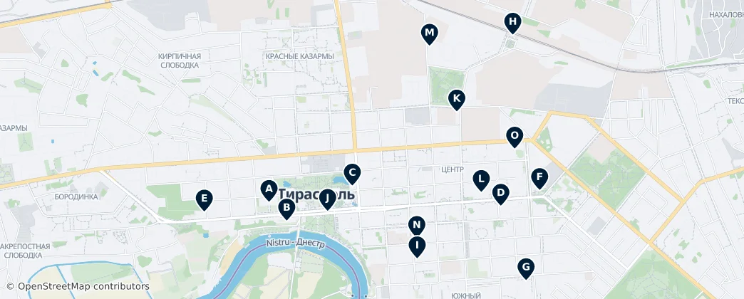 Map of Tiraspol