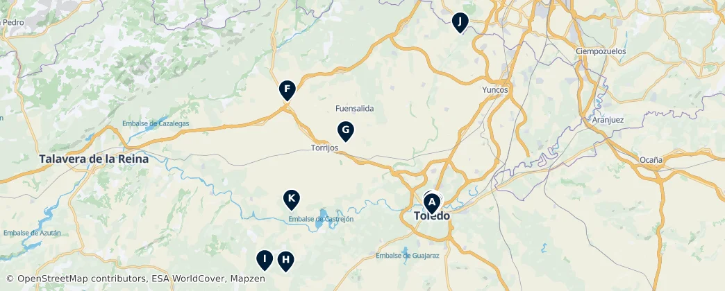 Map of Province of Toledo
