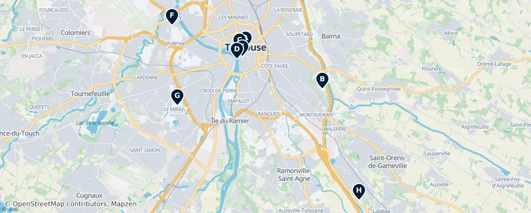 Map of Arrondissement of Toulouse