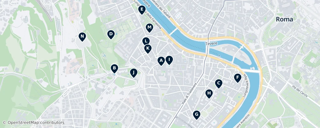 Map of Trastevere