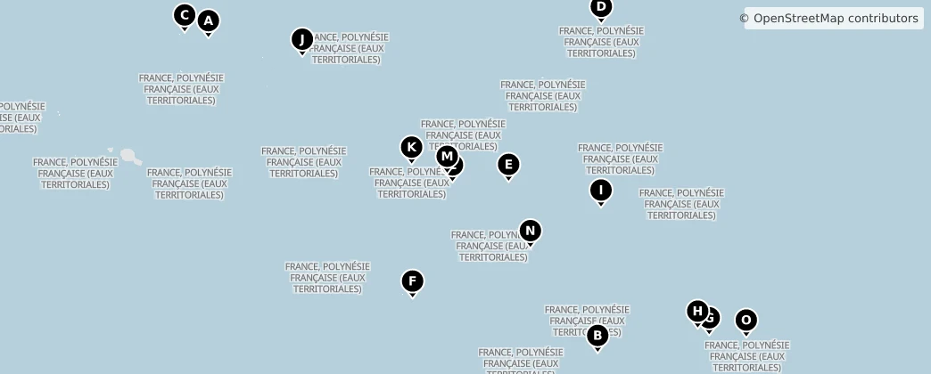 Map of Tuamotu-Gambier