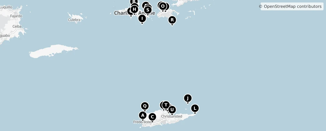 Map of United States Virgin Islands