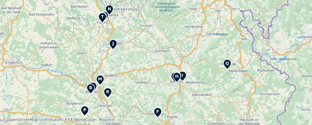 Map of Upper Franconia