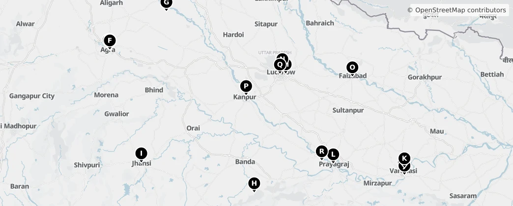 Map of Uttar Pradesh