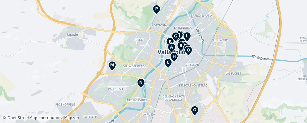 Map of Valladolid