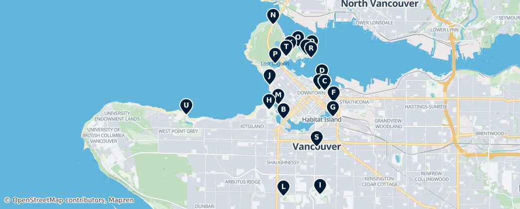 Map of Vancouver